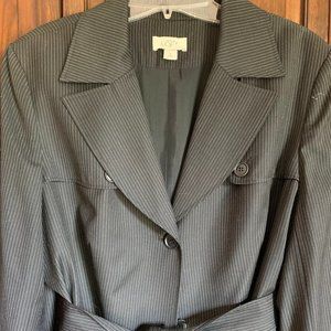 Loft Long Pinstripe Coat